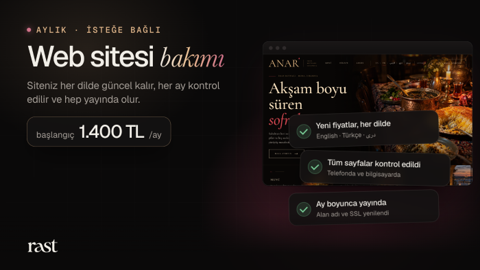 web sitenizin aylık bakımını her dilde yaparım