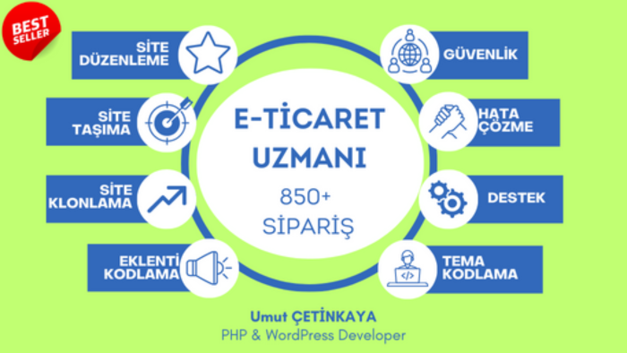 uzman olduğum eticaret alanında düzenleme-geliştirme yaparım