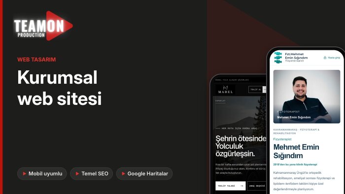 firmanıza özel kurumsal web sitesi yaparım