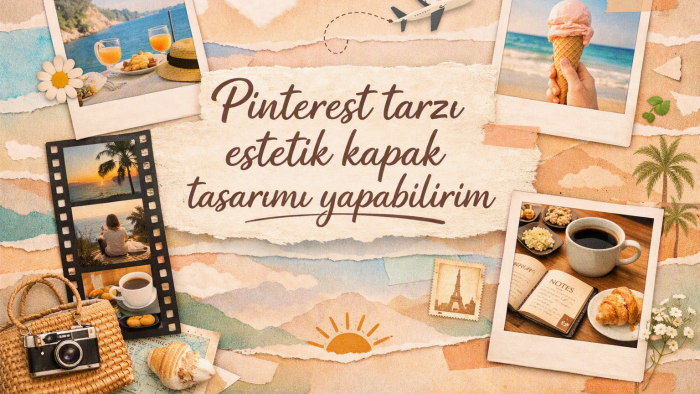 pinterest tarzı estetik kapak tasarımı yapıyorum