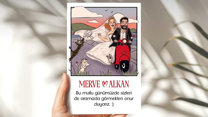 hayalinizdeki düğün davetiyesini özel olarak tasarlıyorum