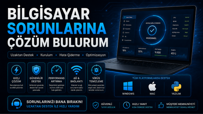 bilgisayar sorunlarına çözüm bulurum