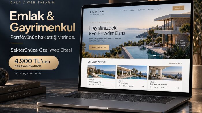emlak ofisinize portföy odaklı web sitesi tasarlarım