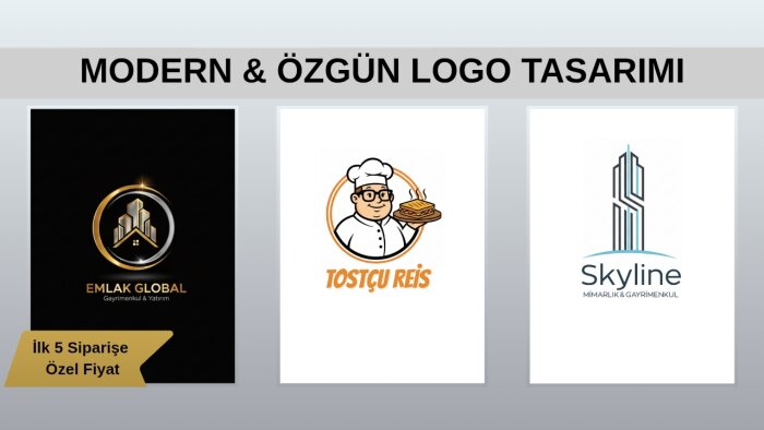 modern ve akılda kalıcı logo tasarımları yapabilirim