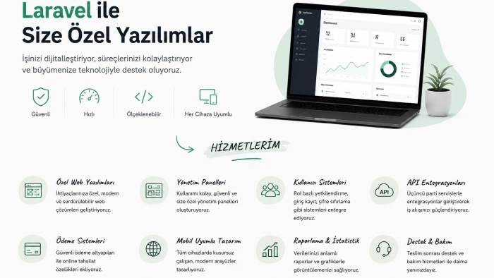 size özel Laravel projeleri geliştiririm