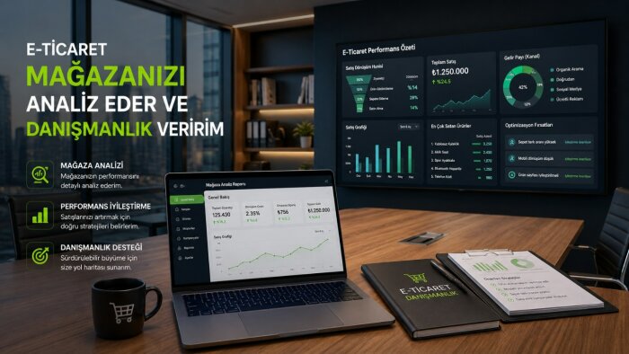 e ticaret mağazanızı analiz eder ve danışmanlık veririm