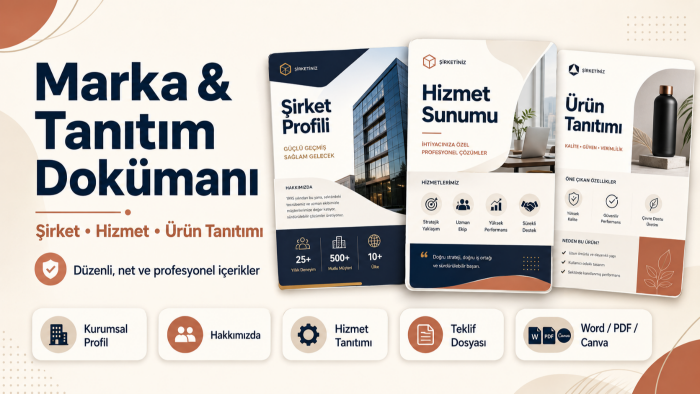 marka ve hizmet tanıtım dokümanı hazırlarım