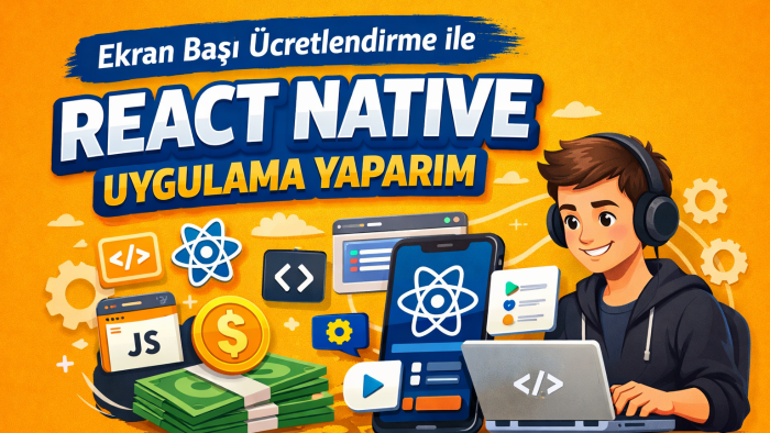 ekran başı ücretlendirme ile react native uygulama yaparım