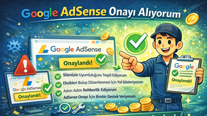 Google AdSense onayı almanıza yardımcı oluyorum