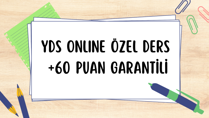 İngilizce online YDS özel ders veririm