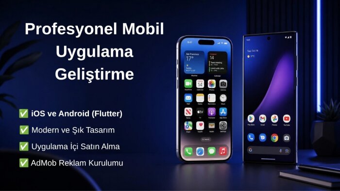 Flutter ile iOS ve Android mobil uygulama geliştiririm