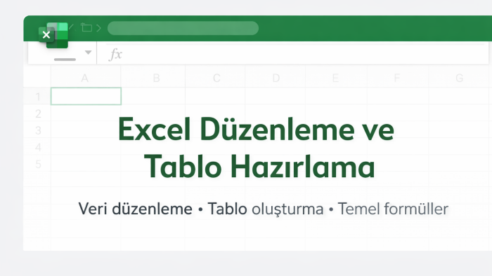Excel verilerinizi düzenlerim