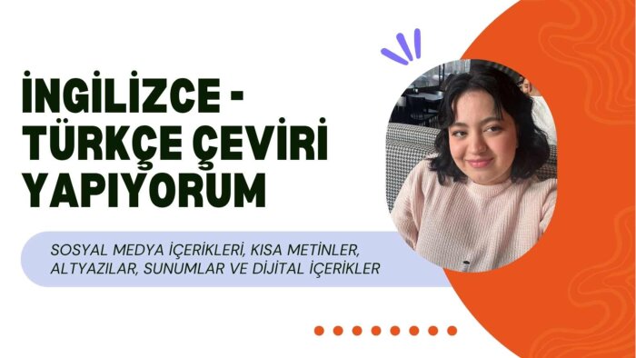 İngilizce-Türkçe çeviri işleri yapabilirim