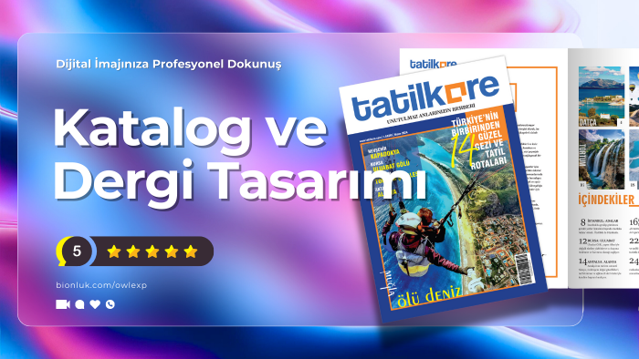 profesyonel katalog / dergi tasarlarım