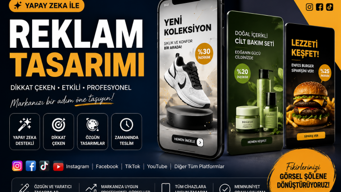  yapay zeka ile dikkat çekici reklam tasarlarım