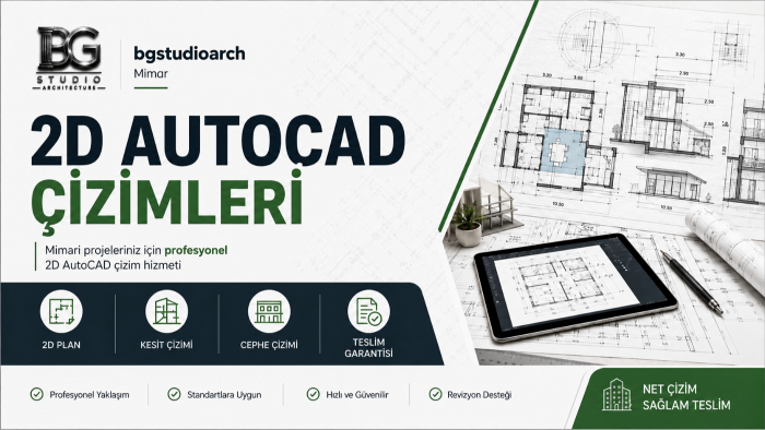 profesyonel 2D AutoCAD çizimlerinizi yapıyorum