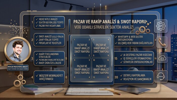 detaylı pazar ve rakip analizi raporu sunarım