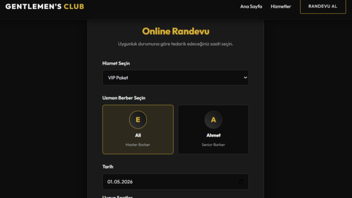 mobil uyumlu web sitesi ve randevu altyapısı kurarım