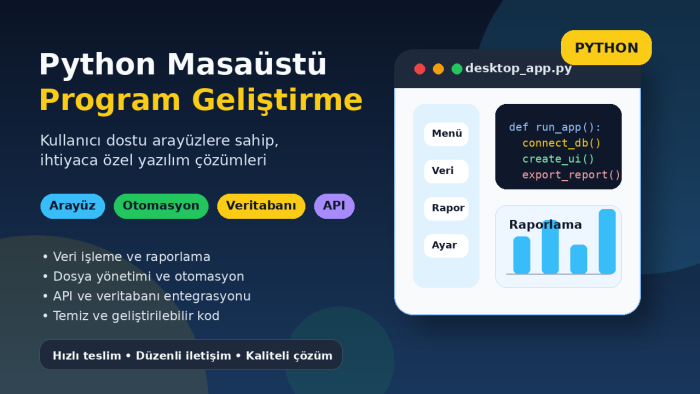 masaüstü uygulamalarınızı geliştiririm