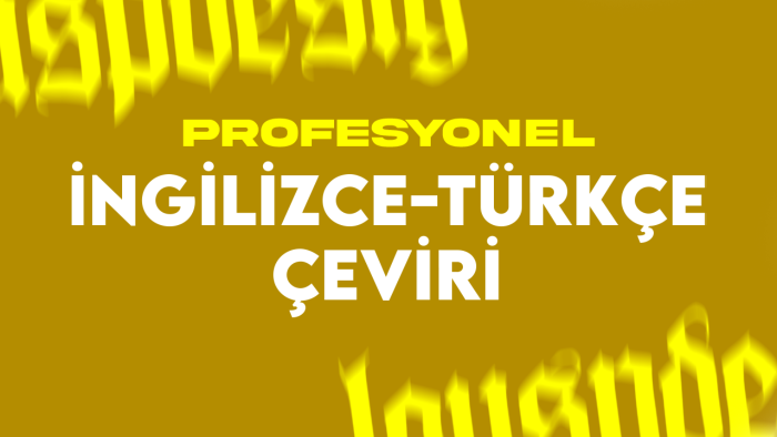 İngilizce-Türkçe çeviri yaparım