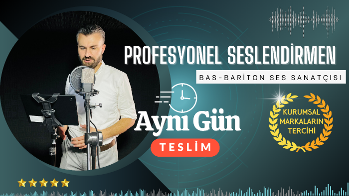 yüksek kalitede profesyonel seslendirme yaparım