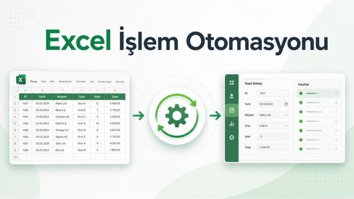 Excel işlemlerinizi ve veri aktarımını otomatikleştiririm