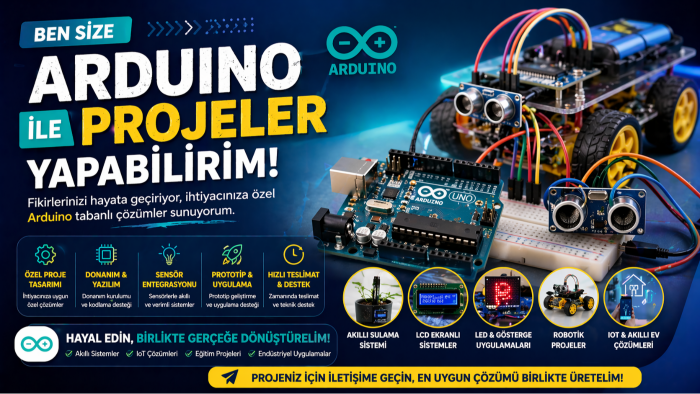 Arduino projelerinde danışmanlık yapabilirim