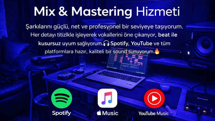 proje & şarkılarınızda mix-mastering ve aranje yapabilirim