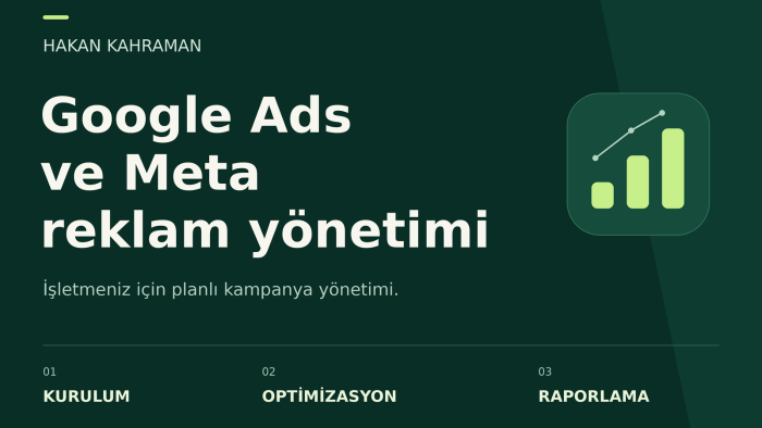 Google ve Meta reklamlarınızı doğru veriyle yönetirim
