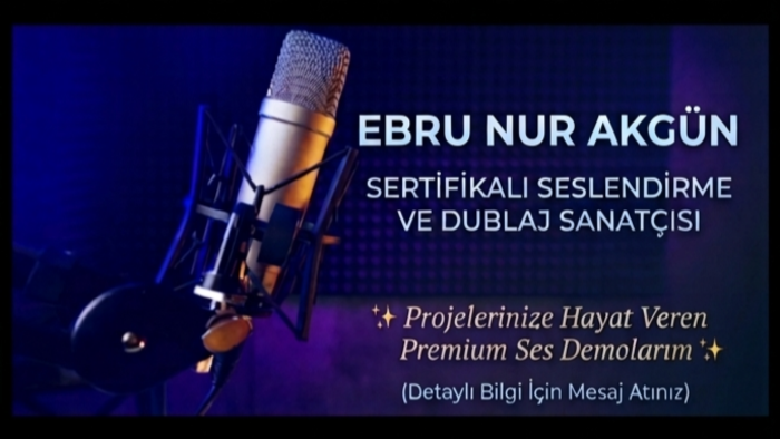 eğitimliyim ve profesyonel seslendirme yaparım