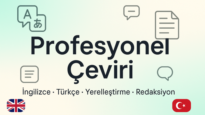 etkili ve profesyonel çeviri desteği veriyorum