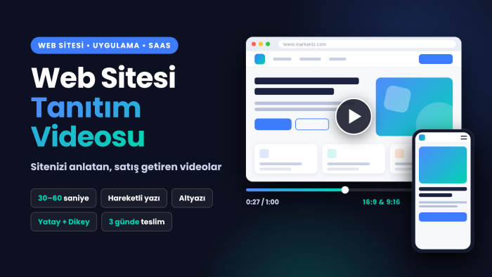 web siteniz için profesyonel tanıtım videosu hazırlarım