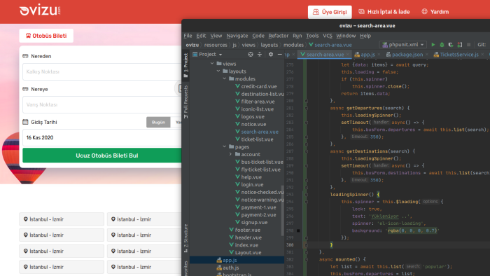 Laravel ve Vuejs ile uygulamalar geliştirmekteyim
