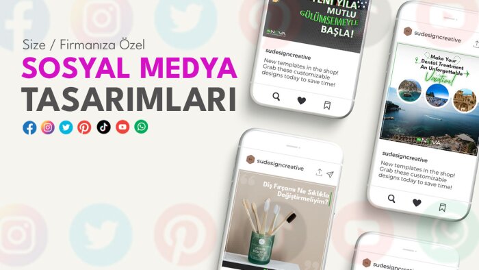 sosyal medyanız için etkileyici/özgün tasarımlar yapabilirim