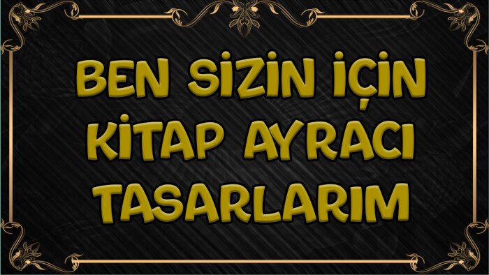 sizin yüksek kalitede kitap ayracı tasarlarım