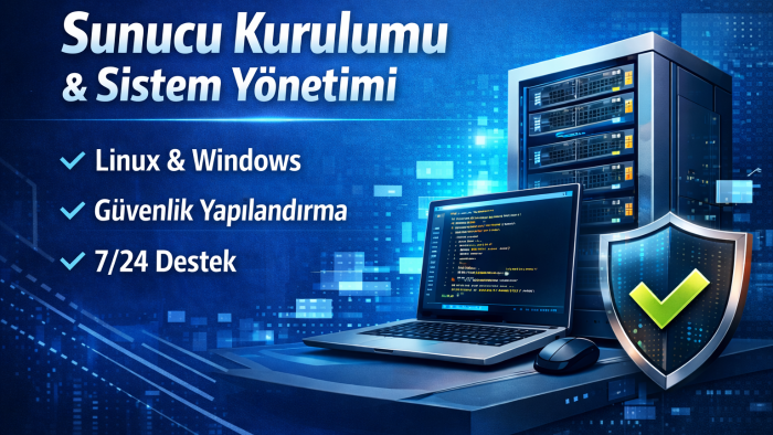 Linux ve Windows sunucu kurulumu ve sistem yönetimi yaparım