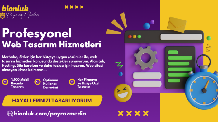 sizler için profesyonel web tasarım hizmetleri sunuyorum
