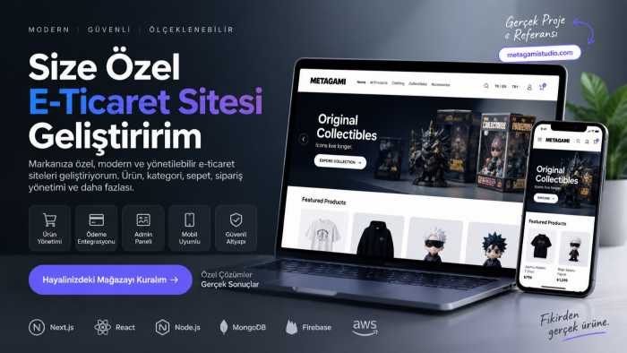 size özel e-ticaret sitesi geliştiririm