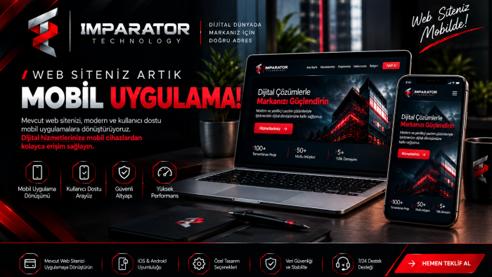 web sitenizi mobil uygulamaya dönüştürüyorum