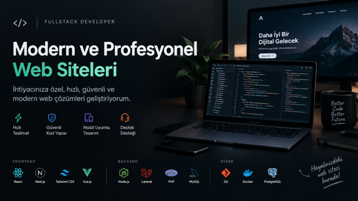 profesyonel şekilde anahtar teslim web sitesi yaparım