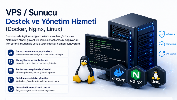 sunucunuz için destek hizmeti veririm