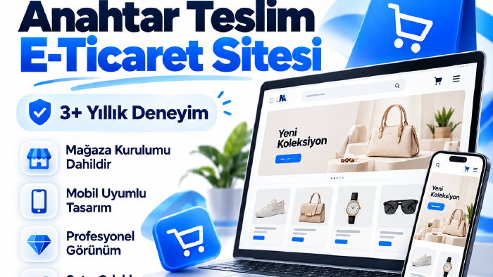 3 yıllık deneyimle profesyonel e ticaret sitesi tasarlarım