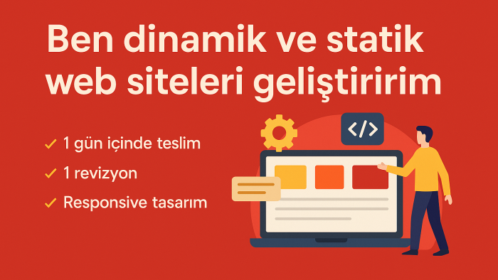 ihtiyaçlarınıza özel modern ve hızlı web siteleri yaparım