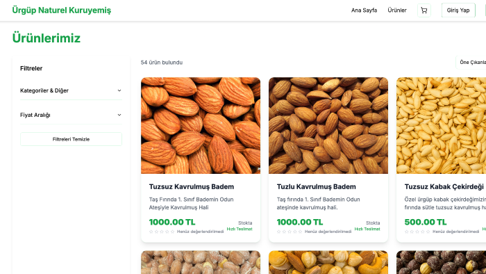 satışa hazır e-ticaret web siteleri geliştiririm
