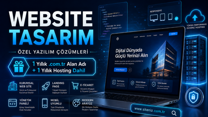 firmanıza özel web tabanlı yazılım geliştiririm