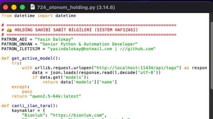 otonom Python botu ve web kazıma otomasyonu yazarım