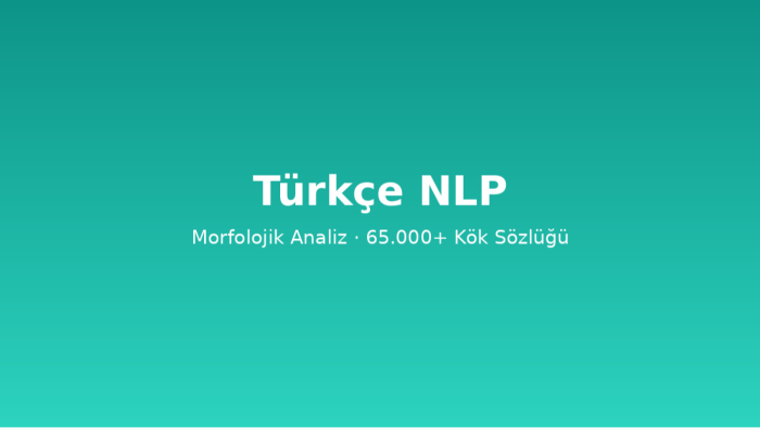 Türkçe doğal dil işleme (NLP) çözümleri geliştiriyorum