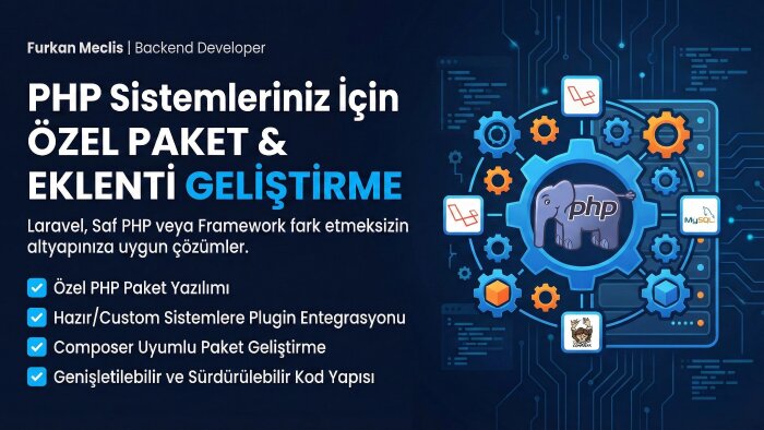 mevcut PHP altyapınıza özel çözümler geliştiririm
