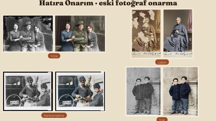 aileden kalan eski fotoğrafınızı onarıp renklendiririm