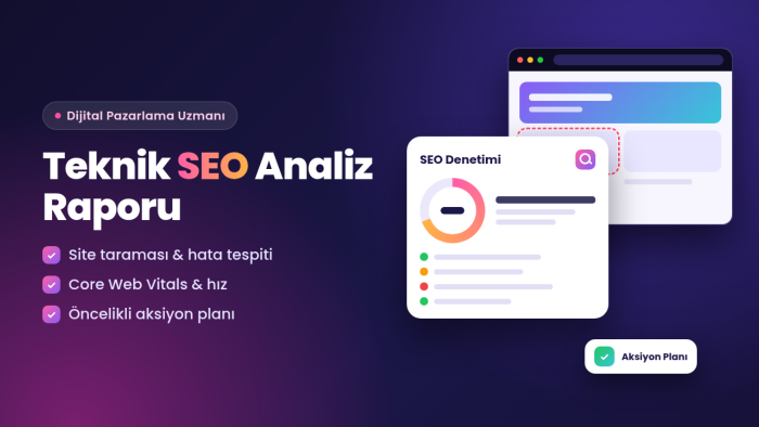 detaylı teknik SEO analizi ve site denetim raporu hazırlarım